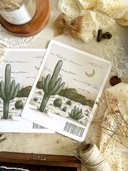 *retiring* cactus dream art print 5x6.25