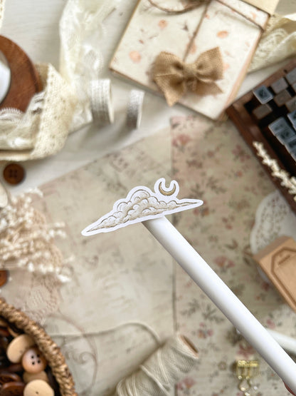 dreamy clouds sticker sheet (beige & pink) 2pc set