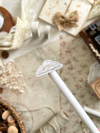 dreamy clouds sticker sheet (beige & pink) 2pc set