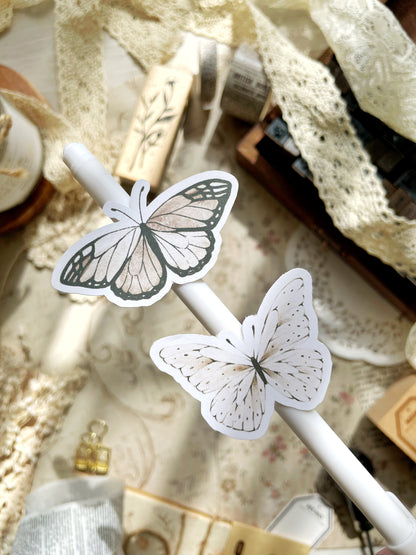 coffee stained butterflies sticker sheets