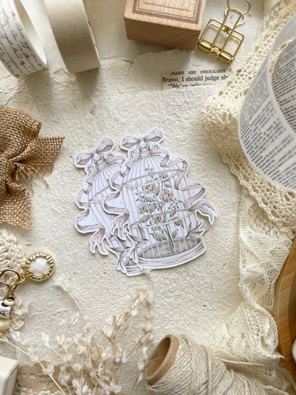 birdcage sticker flake 2x2.75