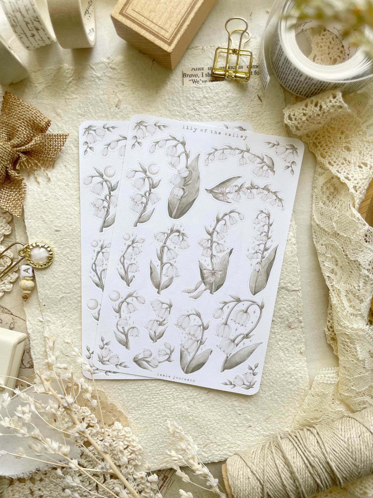 lily of the valley & frames sticker sheets