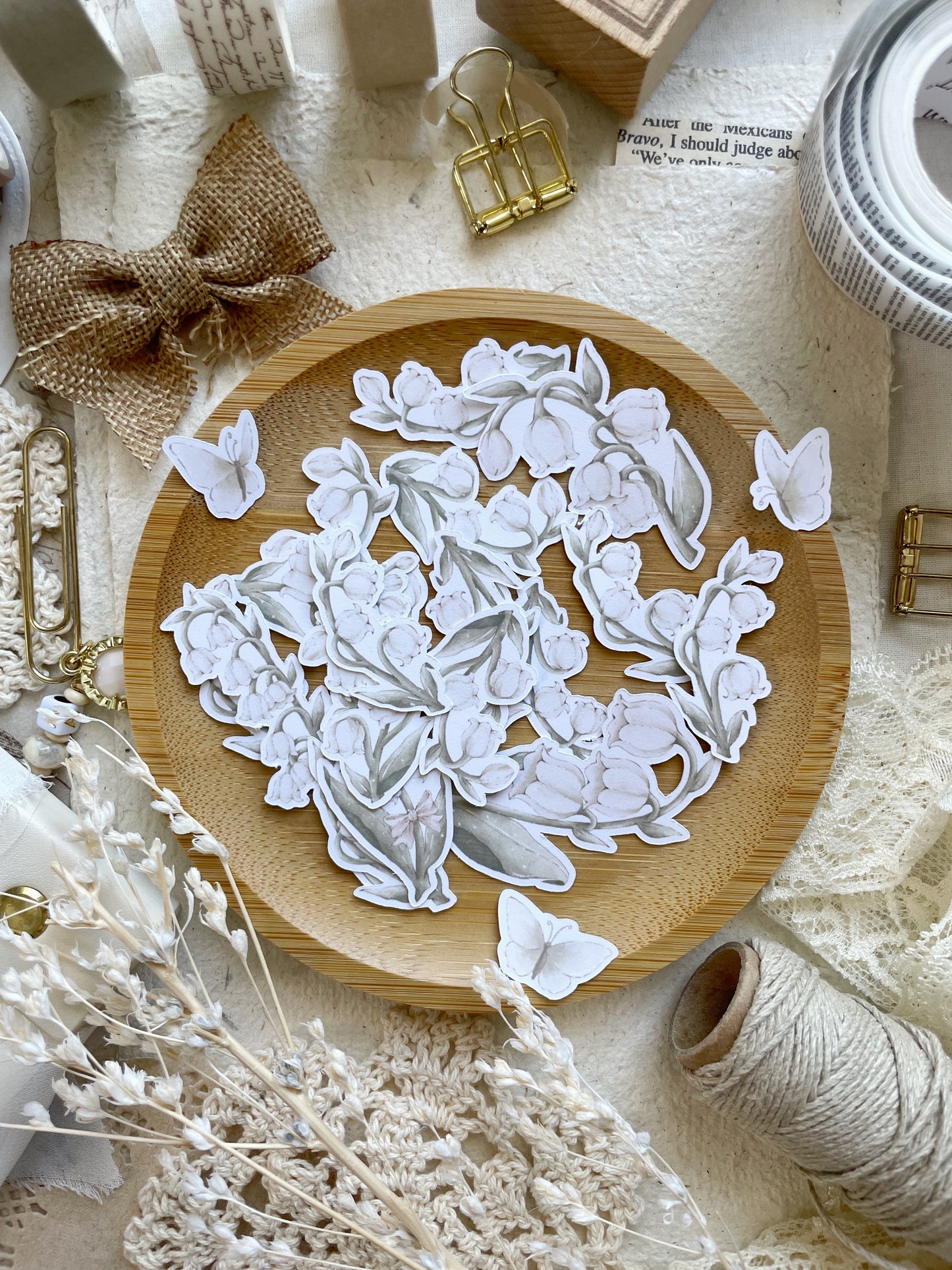 *retiring!* lily of the valley & butterflies paper cutouts