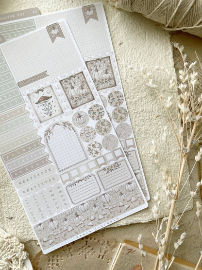 fall journaling kit sticker sheet - 1pc