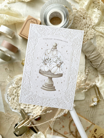 *retiring* vintage whimsical journaling card 2.75x4