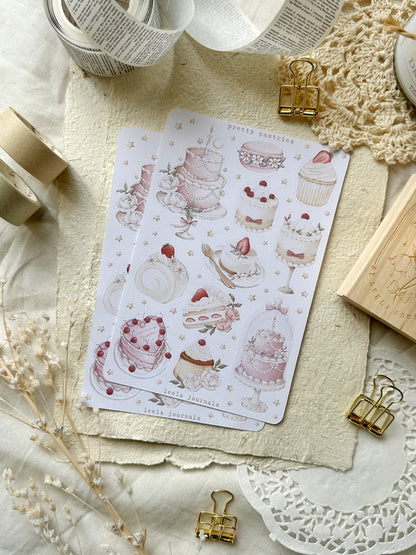pretty pastries sticker sheet