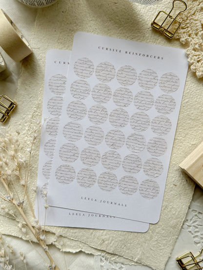 script dots & reinforcers sticker sheet