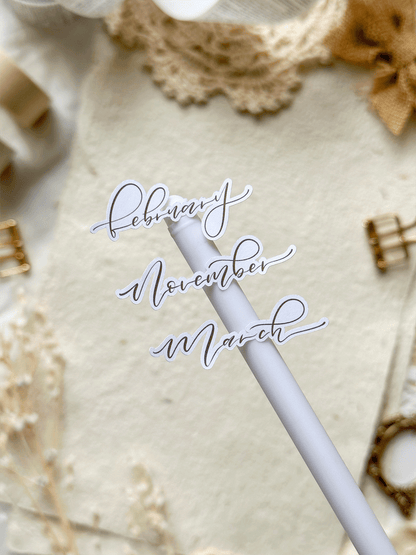 monthly & weekly headers 1 sticker sheet - 3pc set