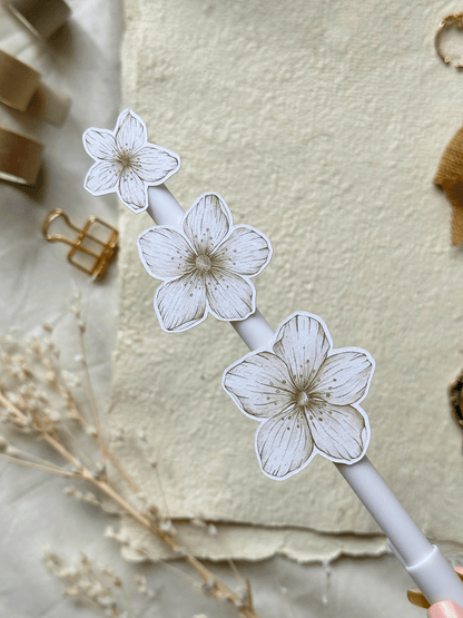 hydrangea florals sticker sheet - 1pc