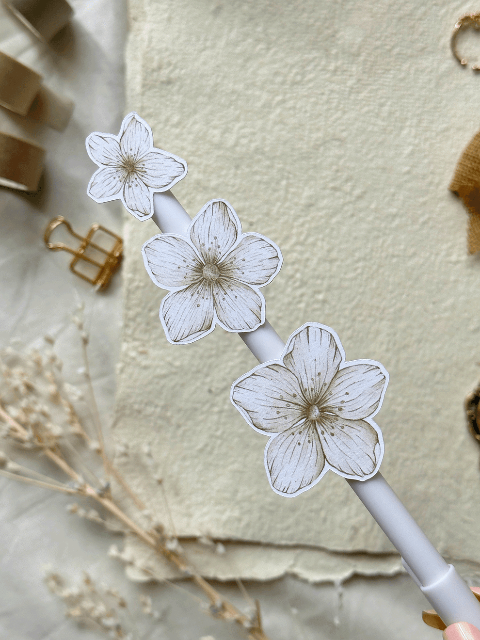 hydrangea florals sticker sheet - 1pc – leela journals