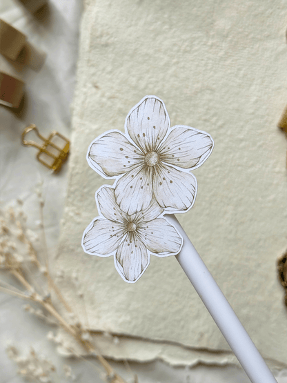 hydrangea florals sticker sheet - 1pc