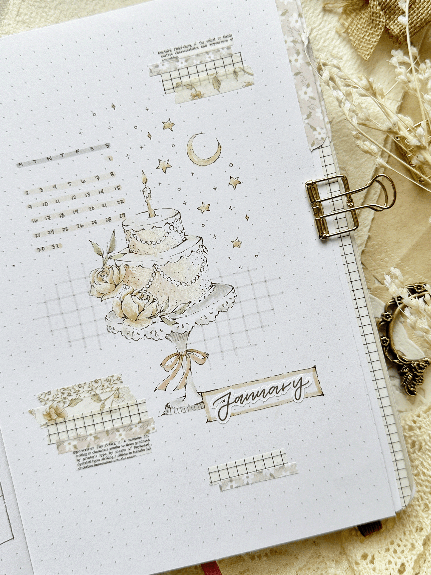 monthly headers - large & mini sticker sheet